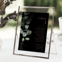 Tabla mínima formal negra número de asiento 1