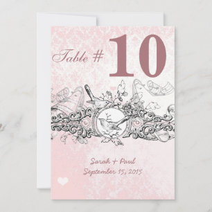 Invitación Tabla No. Boda De Desplazamiento Musical De Pájaro