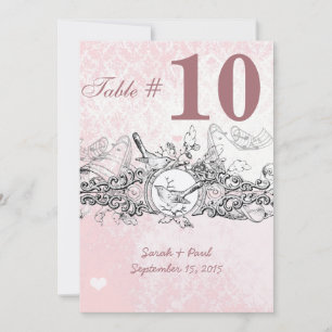 Invitación Tabla No. Boda De Desplazamiento Musical De Pájaro