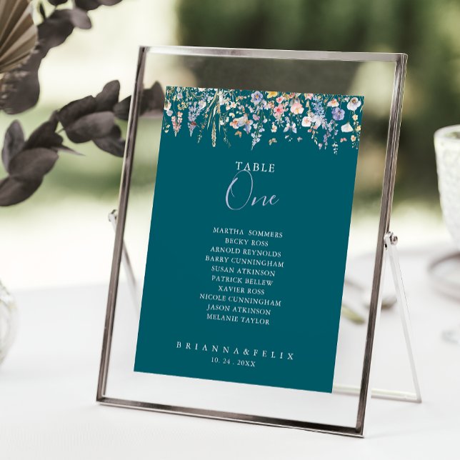 Invitación Tabla verde de flores silvestres número 1 (Subido por el creador)