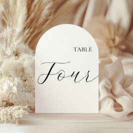 Invitación Table Number Four Card