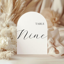 Invitación Table Number Nine Card