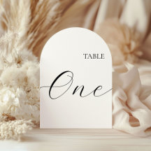 Table Number One Card