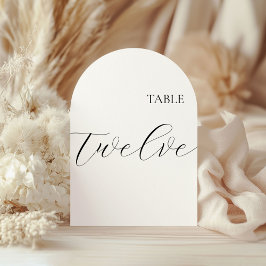 Invitación Table Number Twelve Card