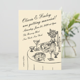 Invitación Tableau Wedding Invitation