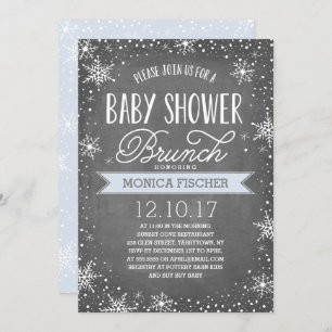 Invitación Tablero Baby Shower Brunch de invierno