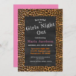 Invitación Tablero de papel de leopardo