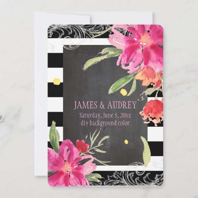 Invitación Tablero de pixDezines/puede flor/acuarela (Anverso)