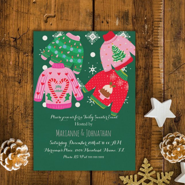 Invitación Tacky Sweater Christmas Corporate Office Event B (Subido por el creador)