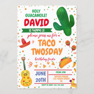 Invitación Taco 20 días Fiesta Cactus México