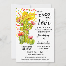 Invitación Taco 'acerca de amor fiesta de las parejas ducha