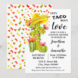 Invitación Taco 'acerca de amor fiesta de las parejas ducha