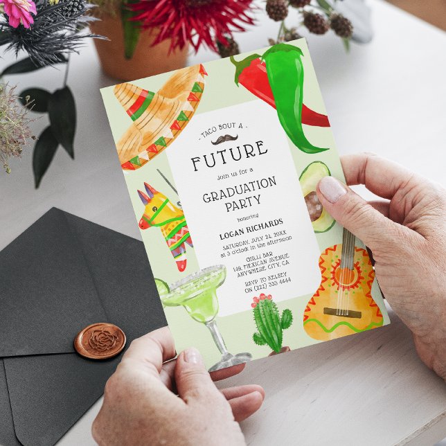 Invitación Taco acerca de la futura fiesta mexicana de gradua (Subido por el creador)