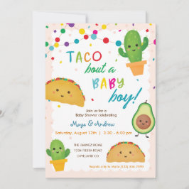 Invitación Taco acerca de un bebé - fiesta temática de la duc