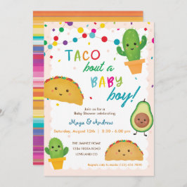 Invitación Taco acerca de un bebé - fiesta temática de la duc