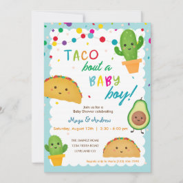 Invitación Taco acerca de un bebé - fiesta temática ducha beb