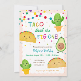 Invitación Taco acerca del gran uno - fiesta de cumpleaños