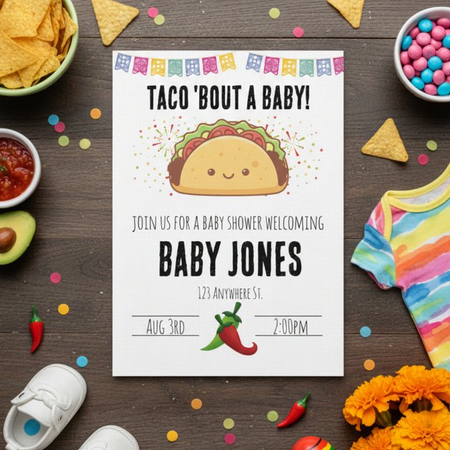 Invitación taco 'bout a baby! baby shower invitation (Subido por el creador)
