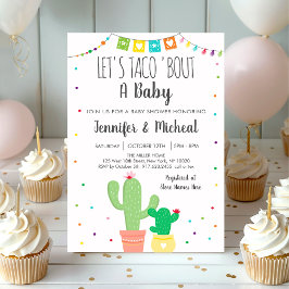 Invitación Taco 'Bout A Baby Fiesta Cactus Baby Shower