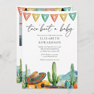 Invitación Taco Bout A Baby Fiesta Photo Baby Shower