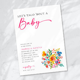 Invitación Taco 'Bout a Baby Floral Fiesta Baby Shower