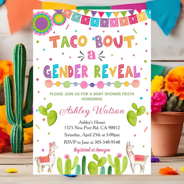Invitación Taco 'Bout a Baby Gender Reveal Invitation (Subido por el creador)