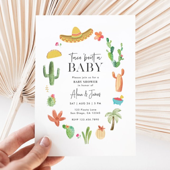 Invitación Taco Bout a Baby Invitation (Taco 'bout a baby invitation)