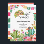 Invitación Taco 'Bout A Fiesta 30 cumpleaños Fiesta Cactus<br><div class="desc">Taco 'Bout A Fiesta 30th Birthday Fiesta Cactus Invitation Todos los diseños son © PIXEL PERFECTION FIESTA LTD</div>