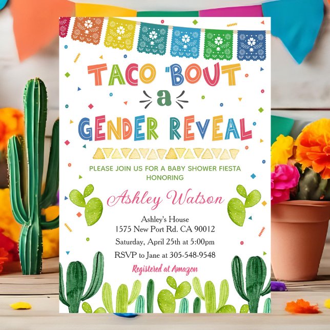 Invitación Taco 'Bout a Gender Reveal Party Invite (Subido por el creador)