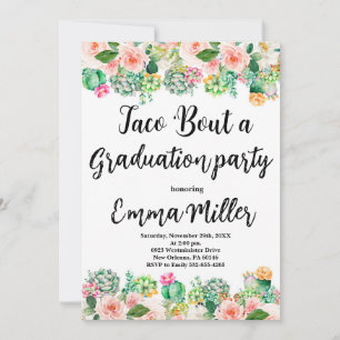Invitación Taco 'Bout a Graduation Fiesta