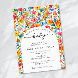 Invitación Taco 'Bout a un bebé Floral Fiesta Baby Shower