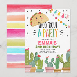 Invitación Taco Bout Chica Fiesta Pink Fiesta Cactus Cumpleañ