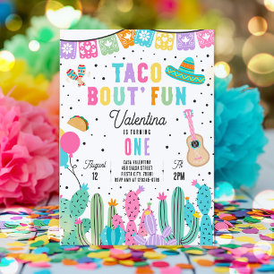Invitación Taco Bout' Divertido primer cumpleaños Fiesta Fies