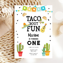 Invitación Taco Bout Fun Uno Fiesta Boy Primer Cumpleaños