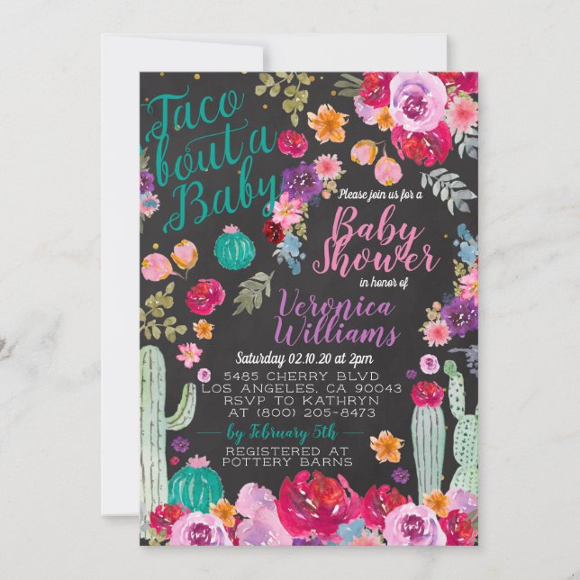 Invitación Taco Bout Love Baby Shower Invitation (Anverso)