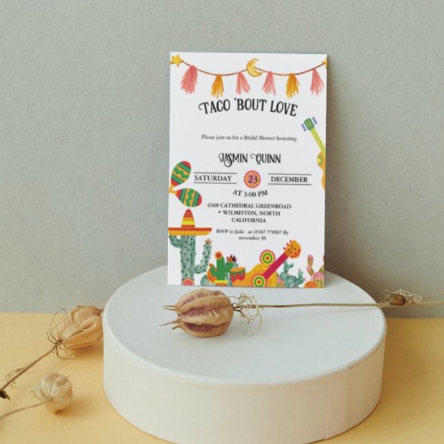 Invitación Taco 'Bout Love Cactus Ducha de novia (Subido por el creador)