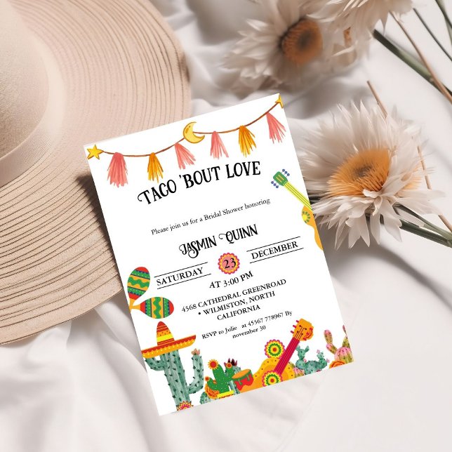 Invitación Taco 'Bout Love Cactus Ducha de novia (Subido por el creador)