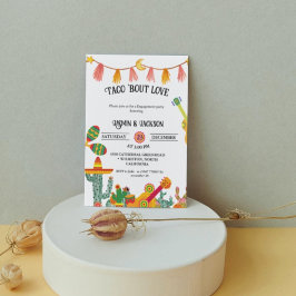 Invitación Taco 'Bout Love Cactus Engagement