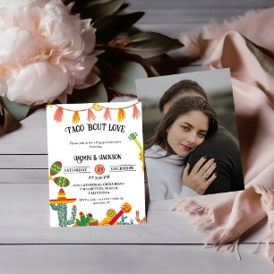 Invitación Taco 'Bout Love Cactus Engagement