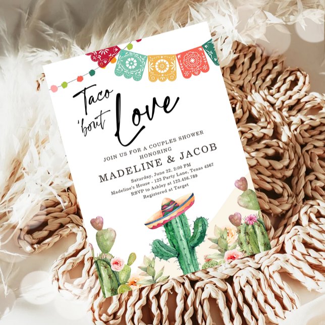 Invitación Taco Bout Love Cactus Fiesta Parejas Ducha Invita (Subido por el creador)