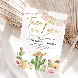 Invitación Taco Bout Love Cactus Fiesta Parejas Ducha Rosa