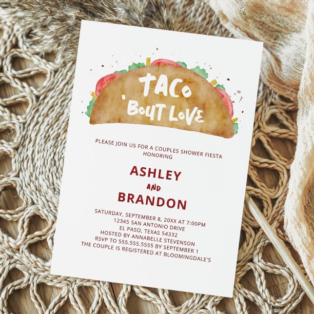 Invitación Taco 'Bout Love Couples Wedding Shower Fiesta (Subido por el creador)