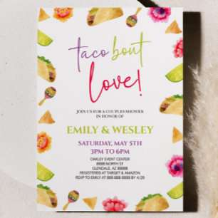 Invitación ¡Taco Bout Love! Fiesta Boda Couples Shower