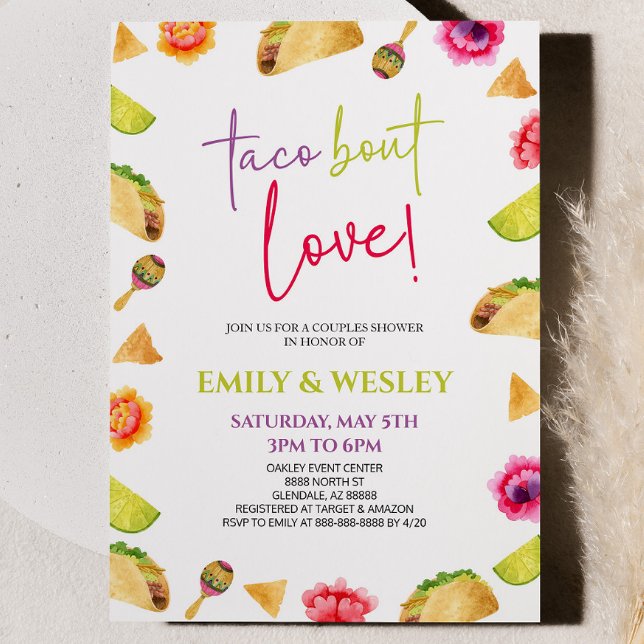 Invitación ¡Taco Bout Love! Fiesta Boda Couples Shower (Subido por el creador)