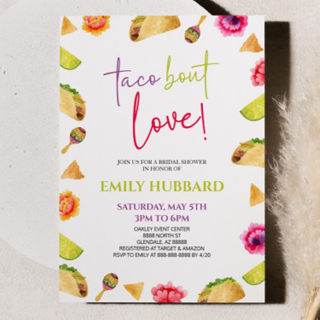 Invitación ¡Taco Bout Love! Fiesta Bridal Shower (Subido por el creador)