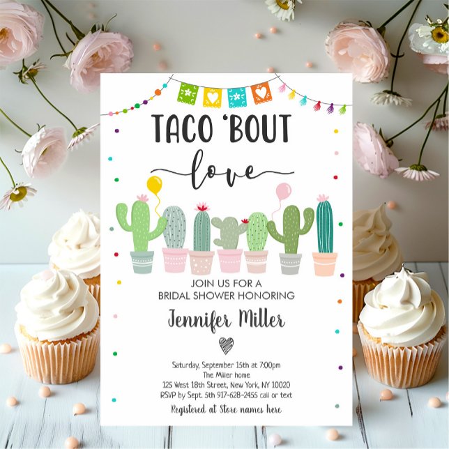 Invitación Taco Bout Love Fiesta Cactus Bridal Shower (Subido por el creador)