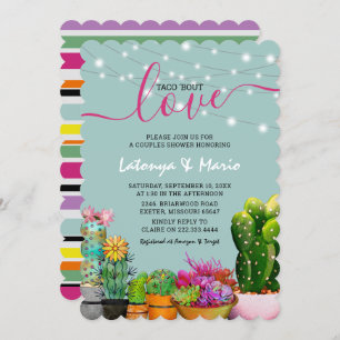 Invitación Taco 'bout Love Fiesta Couples Shower