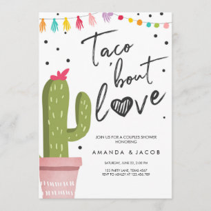 Invitación Taco Bout Love Fiesta Couples Shower Cactus