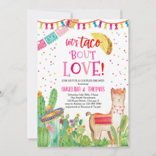 Invitación Taco Bout Love Fiesta Mexicana Parejas Rosa Ducha