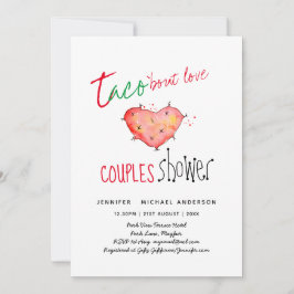 Invitación TACO BOUT LOVE Fun Boda moderno Fiesta